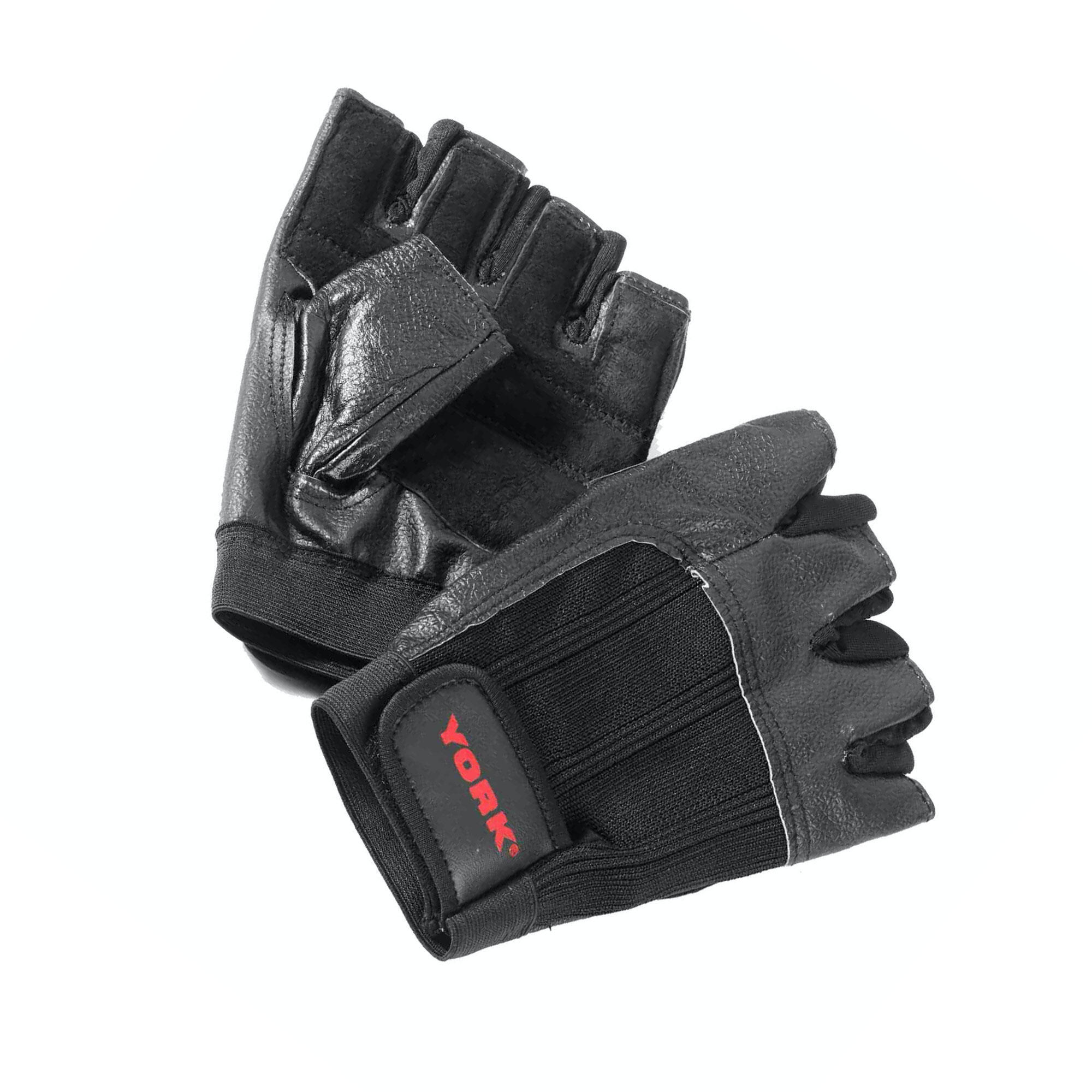 York Leather Weight Lifting Gloves 3/3