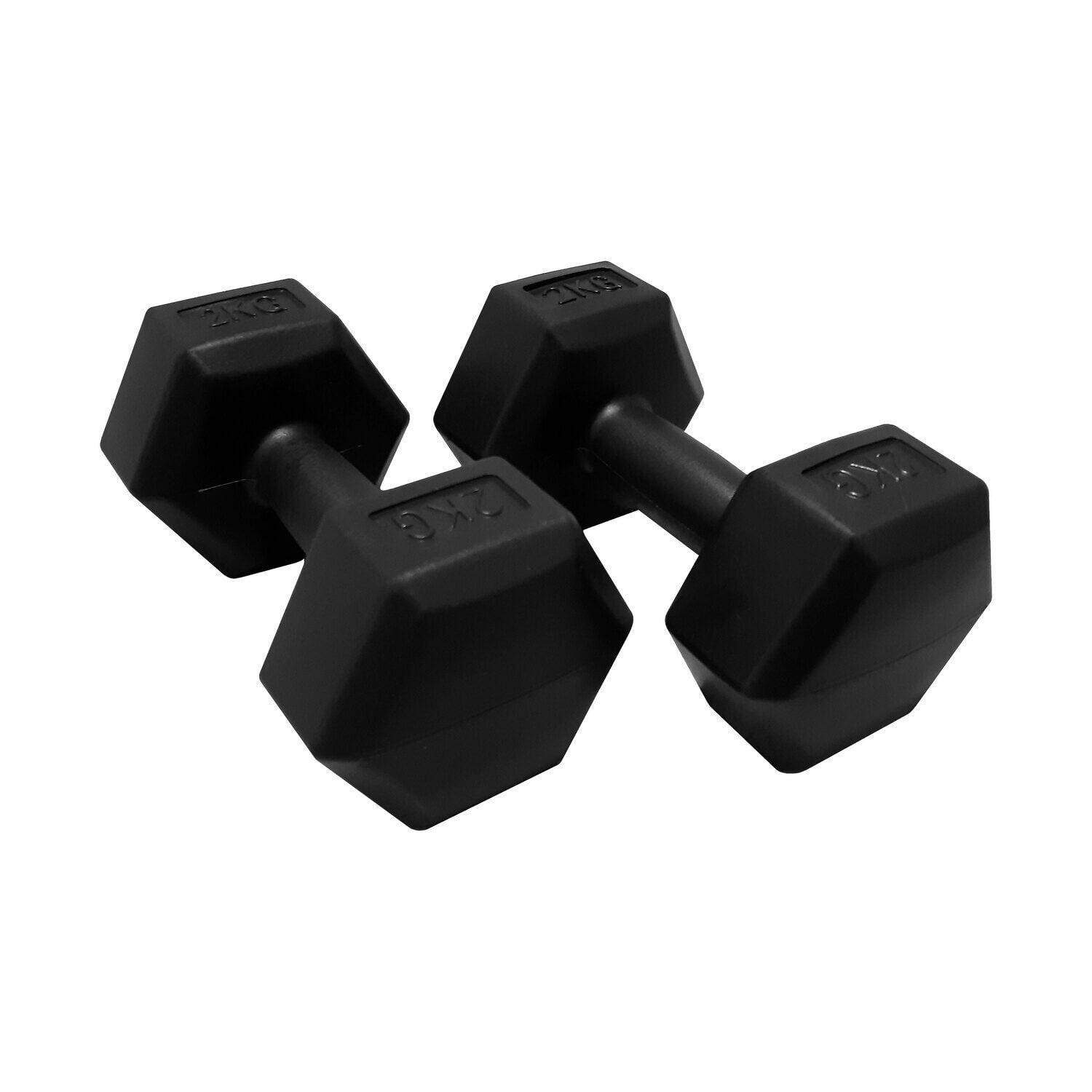 HXGN 12kg Hex Dumbbell Weight Set 3/4