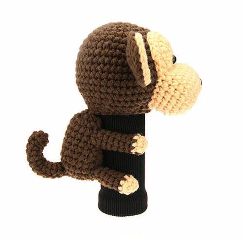 A210 HANDMADE MONKEY GOLF DRIVER HEAD COVER - BROWN