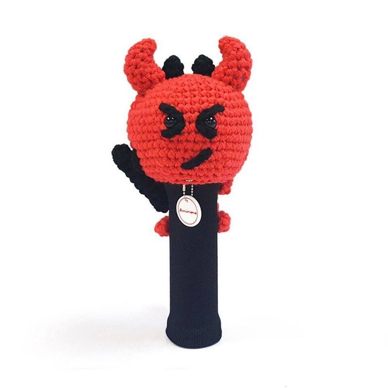 M666 HANDMADE DEVIL GOLF DRIVER HEAD COVER - RED