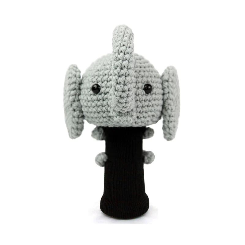 A205 HANDMADE ELEPHANT GOLF DRIVER HEAD COVER - GREY