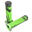 BMX PUNHOS 2TONE VERDE-PRETO 130MM KHEBIKES