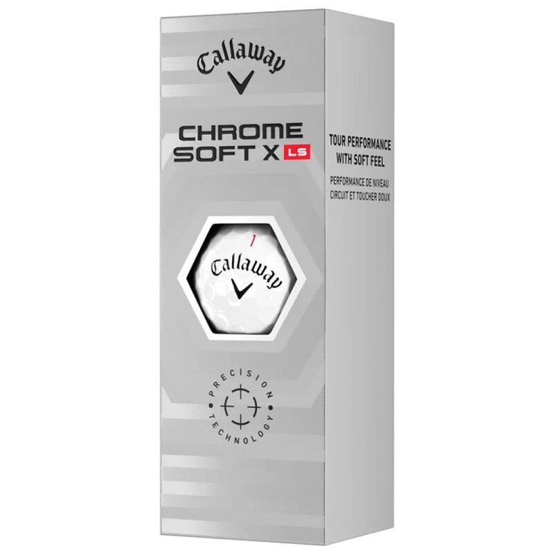 Boite de 12 Balles de Golf Callaway Chrome Soft X LS