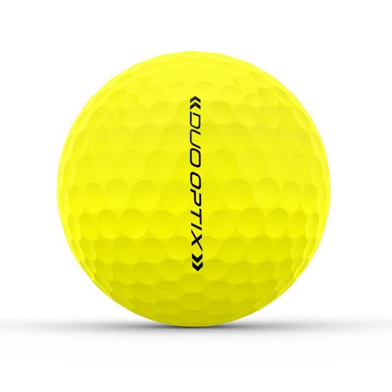 Wilson Duo Optix-golfbal, Kleur: geel