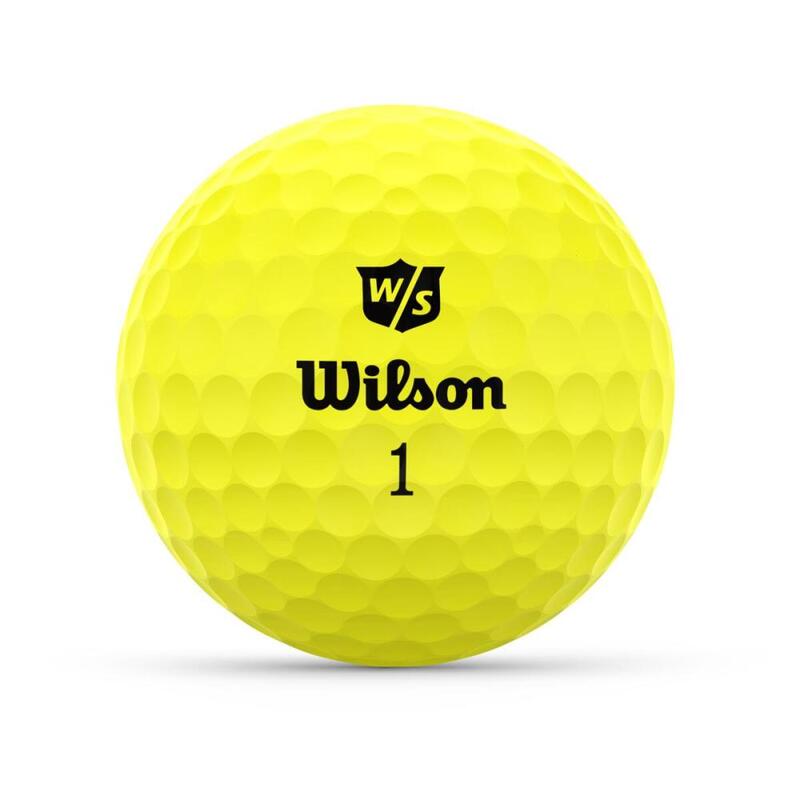 Wilson Duo Optix-golfbal, Kleur: geel