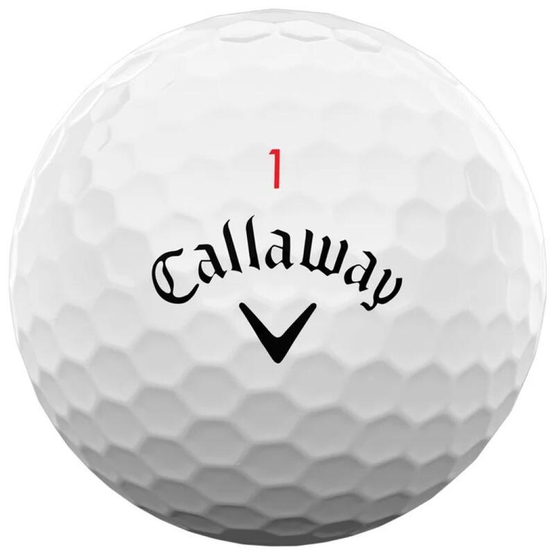 Packung mit 12 Golfbällen Callaway Chrome Soft X LS