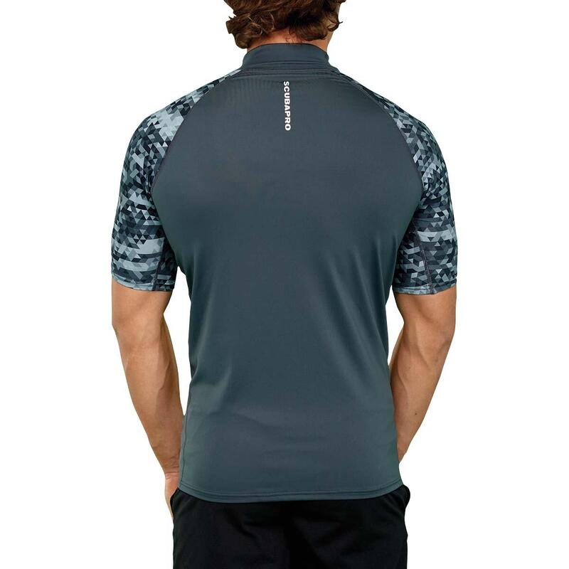 Men's Short Sleeve UPF 50 Rash Guard - Grey