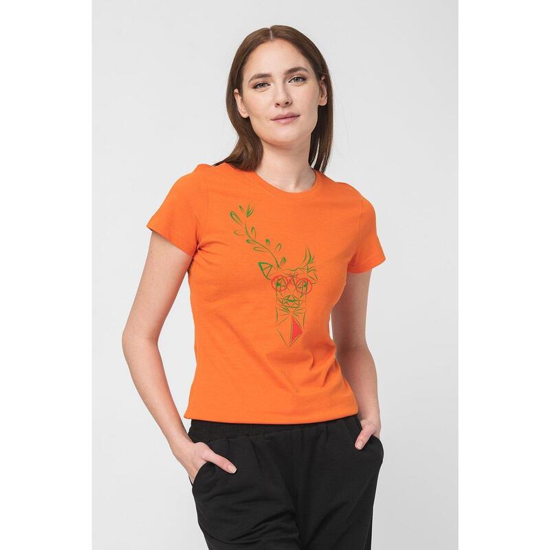 Tricou Cerb Familie Femei Orange-XS