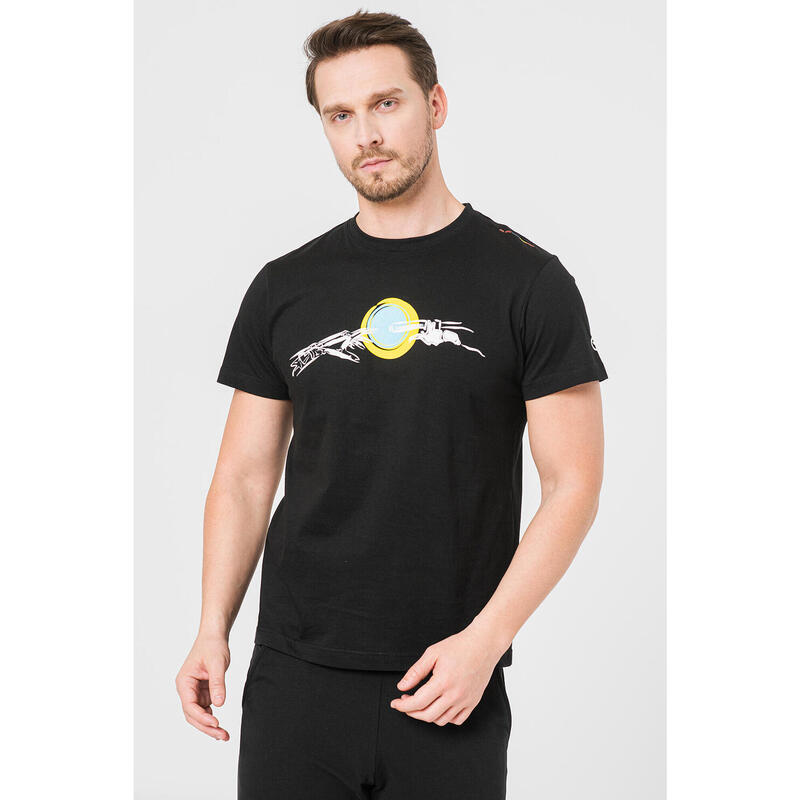 Tricou Casual Mana Bicicleta Barbati Black-XL