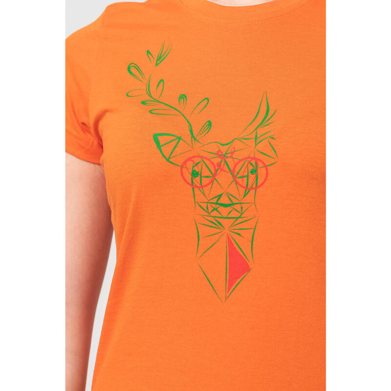 Tricou Cerb Familie Femei Orange-XS