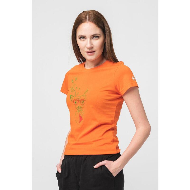 Tricou Cerb Familie Femei Orange-XS