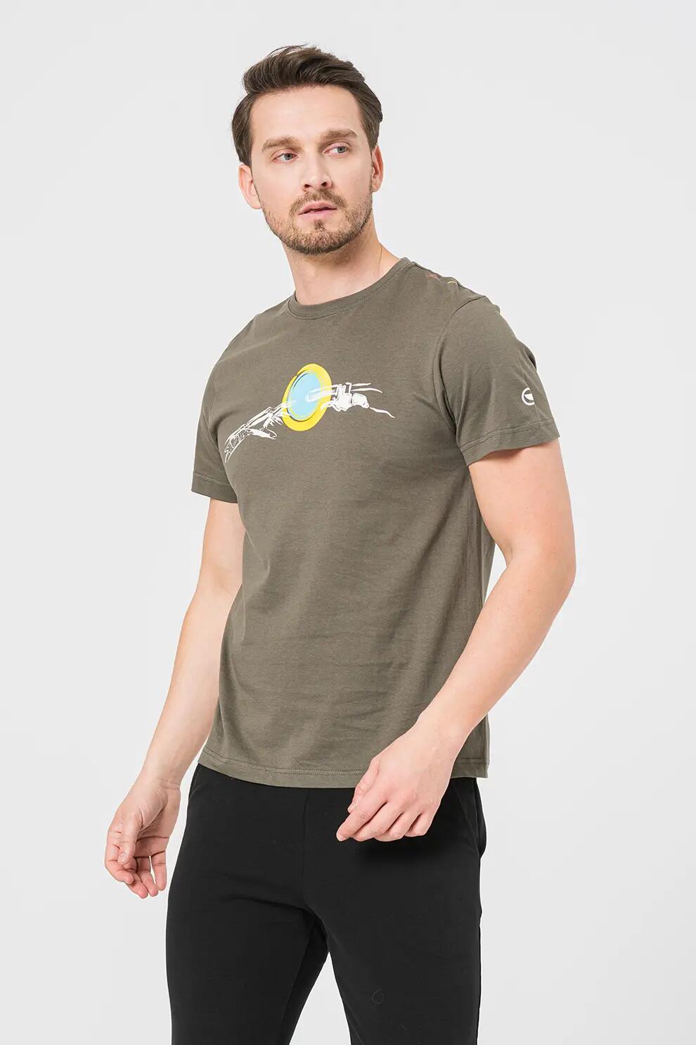Tricou Casual Mana Bicicleta Barbati Castor Gray-XL 2/5