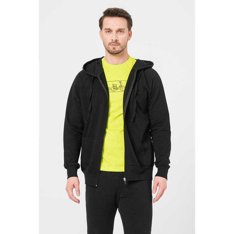 Hanorac Coton Casual Barbati Black-L