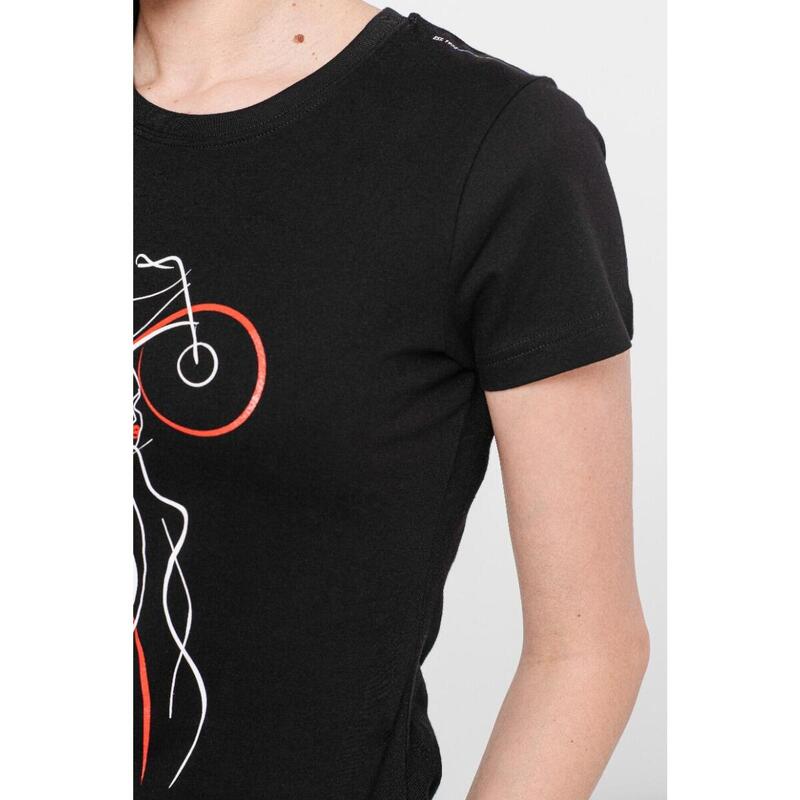 Tshirt Casual F Doamna Cu... Black-XL