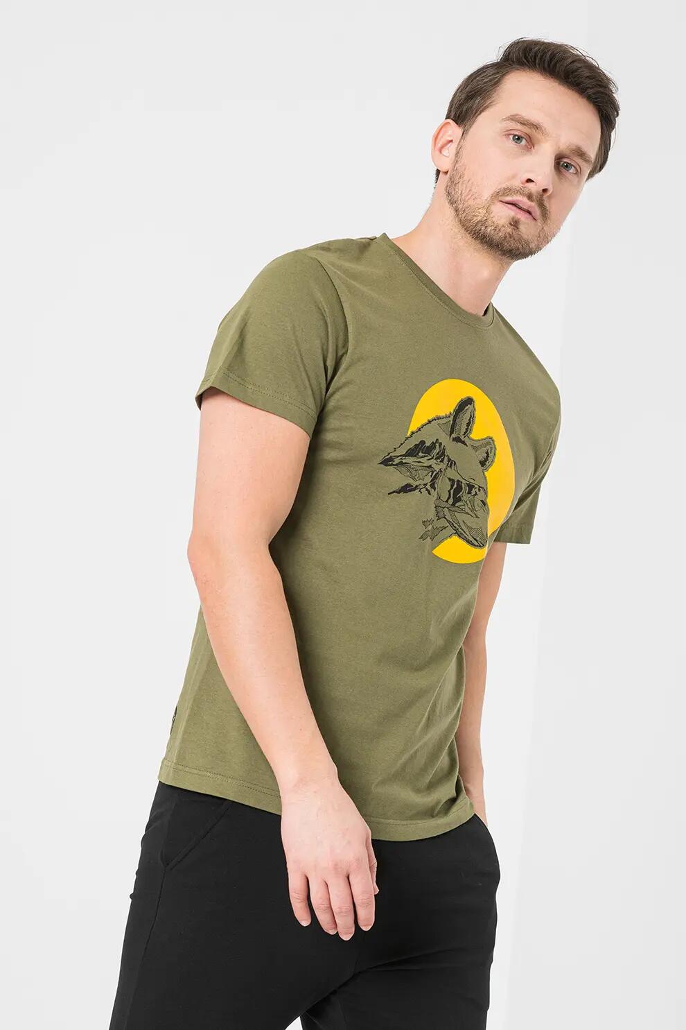 Tricou Casual Ciucas Barbati Kaki-M 2/5