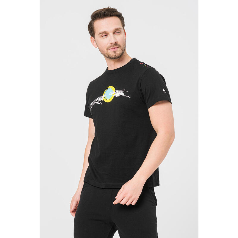 Tricou Casual Mana Bicicleta Barbati Black-L