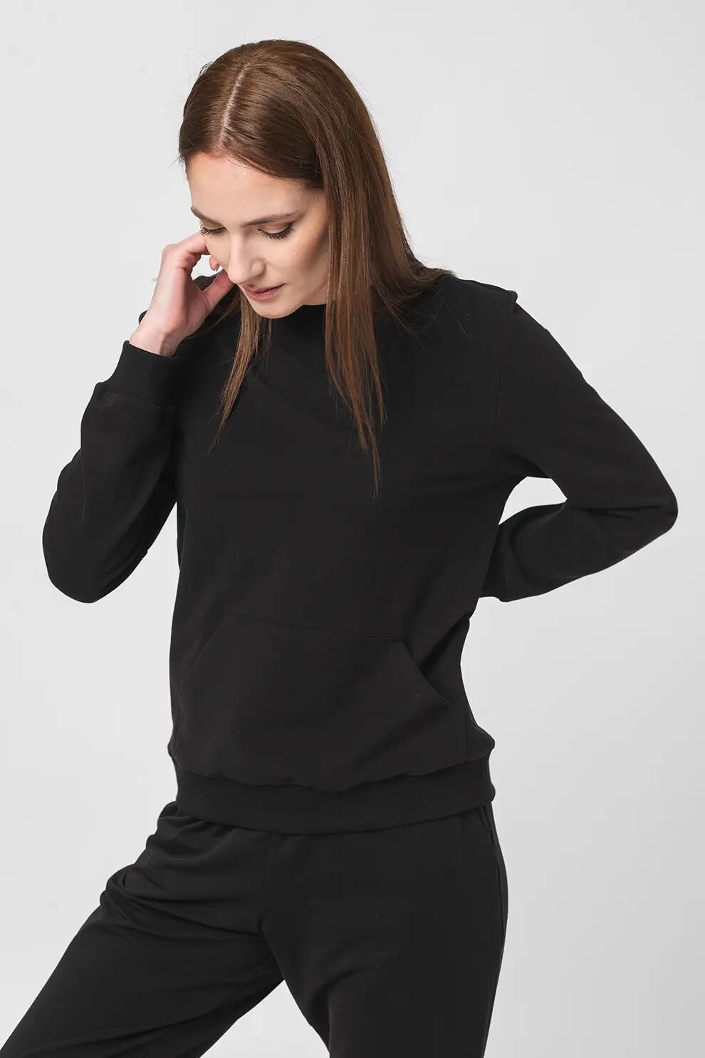 Bluza Coton Casual Femei Black-L 2/5