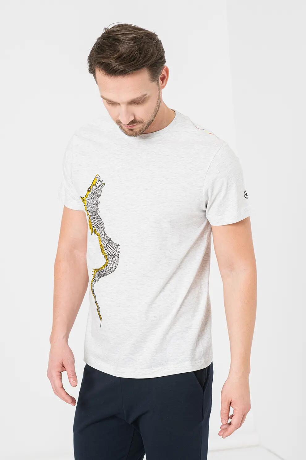 Tricou Casual Dracon Barbati Light Gray-XL 4/5