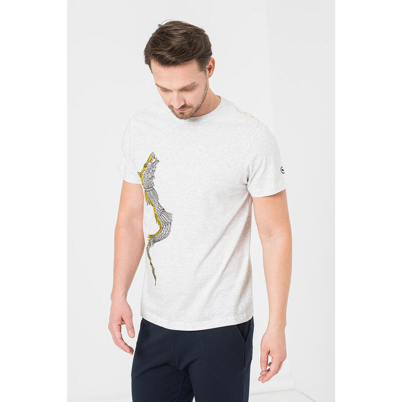 Tricou Casual Dracon Barbati Light Gray-XXL