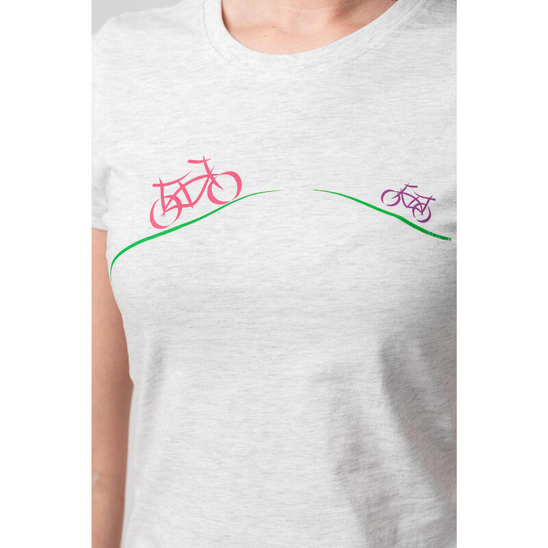 Tricou Casual Biciclete Familie Femei Light Grey-L