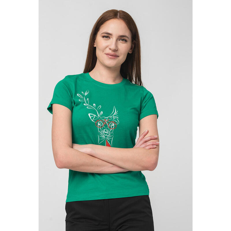 Tricou Cerb Familie Femei K Green-S