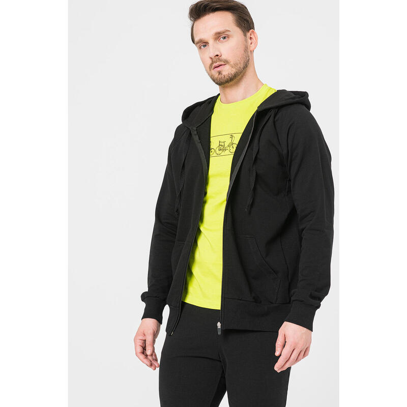 Hanorac Coton Casual Barbati Black-M