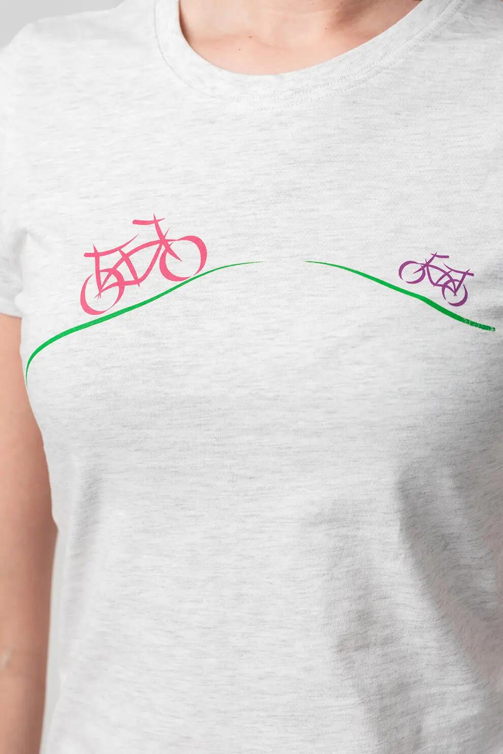 Tricou Casual Biciclete Familie Femei Light Grey-M 5/5