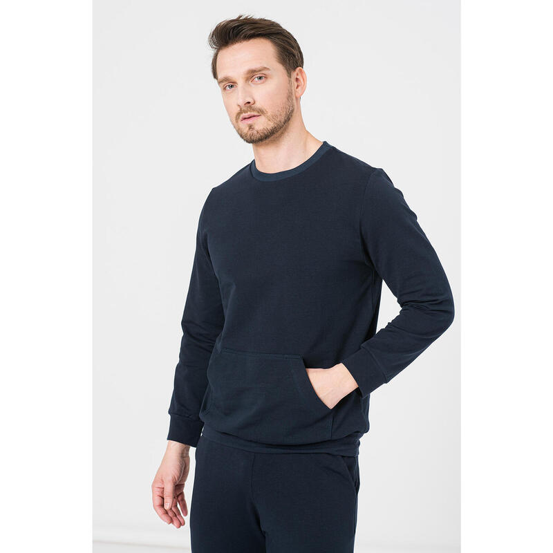 Bluza Coton Casual Barbati Navy-S