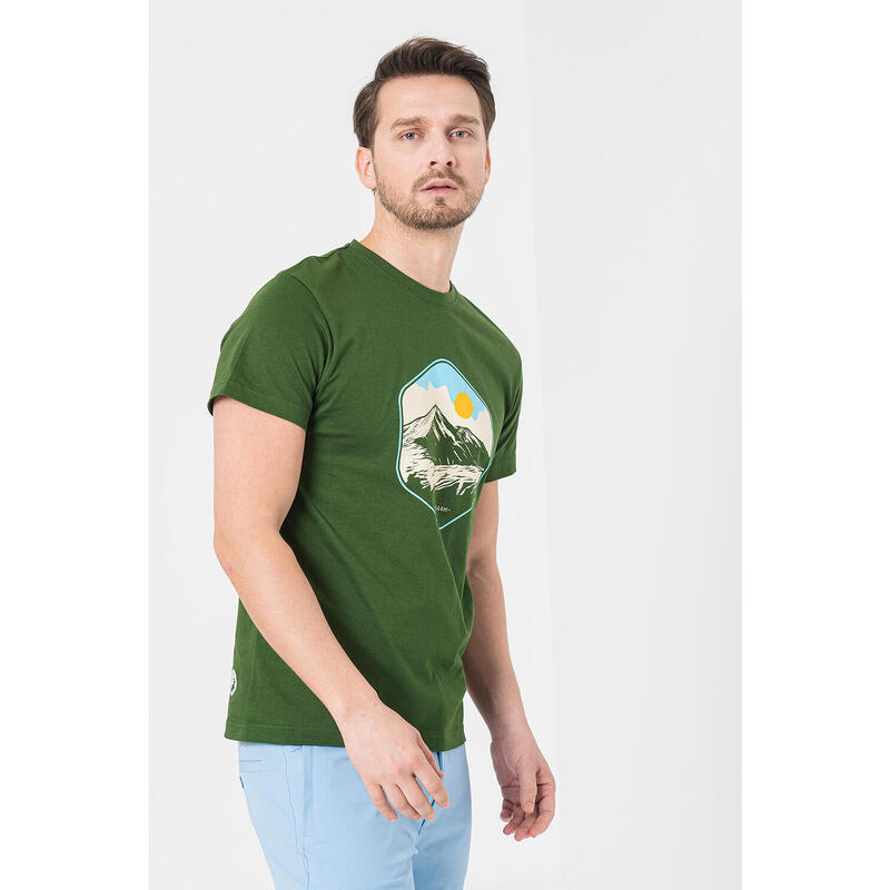 Tricou Casual Moldoveanu Barbati Bottle Green-XXL