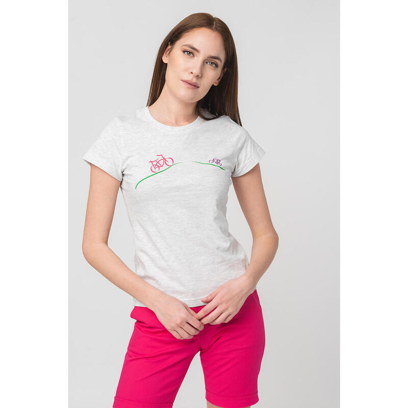 Tricou Casual Biciclete Familie Femei Light Grey-XL