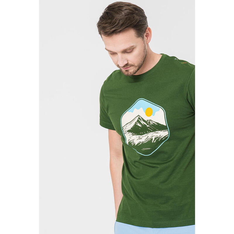 Tricou Casual Moldoveanu Barbati Bottle Green-XXL