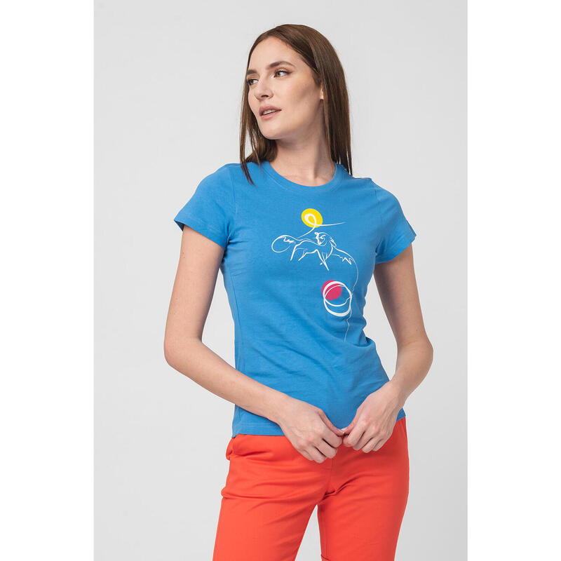 Tshirt Casual F Cal Pegas Azure-L