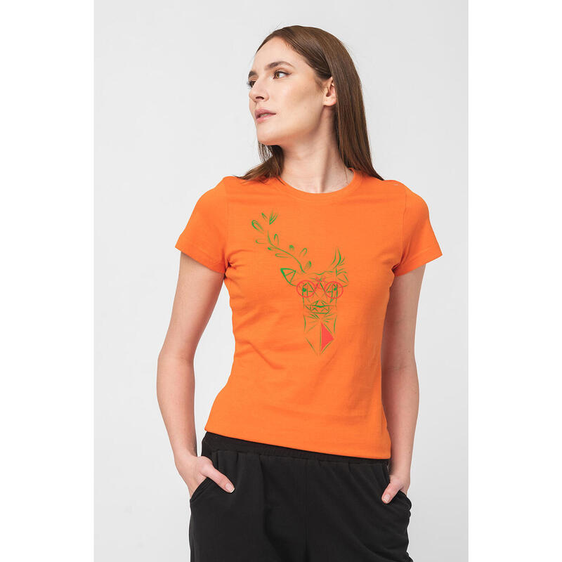 Tricou Cerb Familie Femei Orange-M