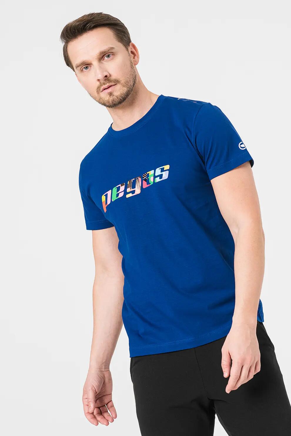 Tricou Logo Multicolor Barbati Royal Blue-XL 4/5