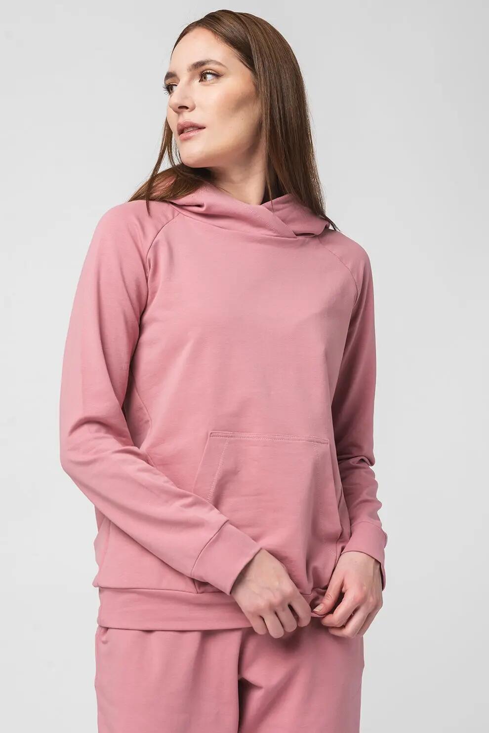 Hanorac Coton Raglan Femei Pink-XL 4/5