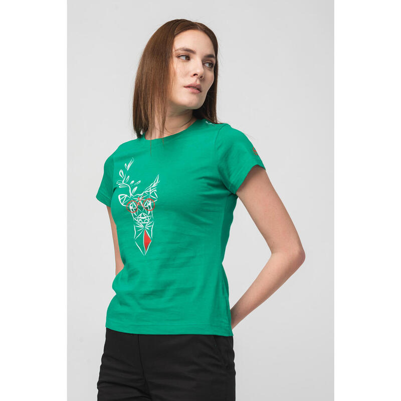 Tricou Cerb Familie Femei K Green-M