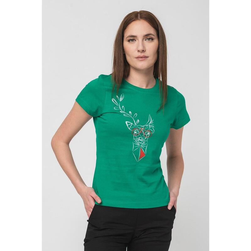 Tricou Cerb Familie Femei K Green-L