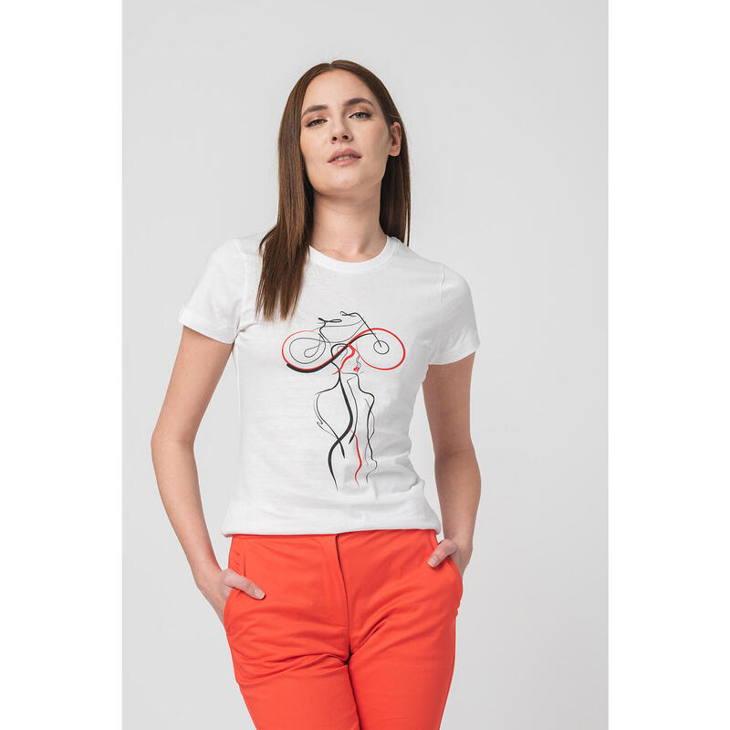 Tshirt Casual F Doamna Cu... White-S