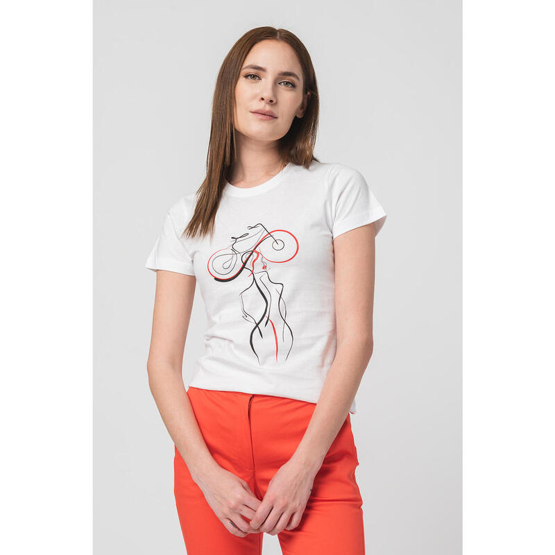 Tshirt Casual F Doamna Cu... White-S