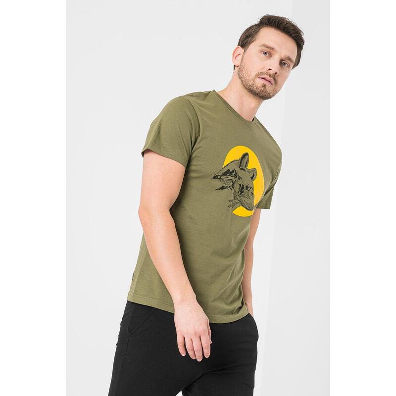Tricou Casual Ciucas Barbati Kaki-S