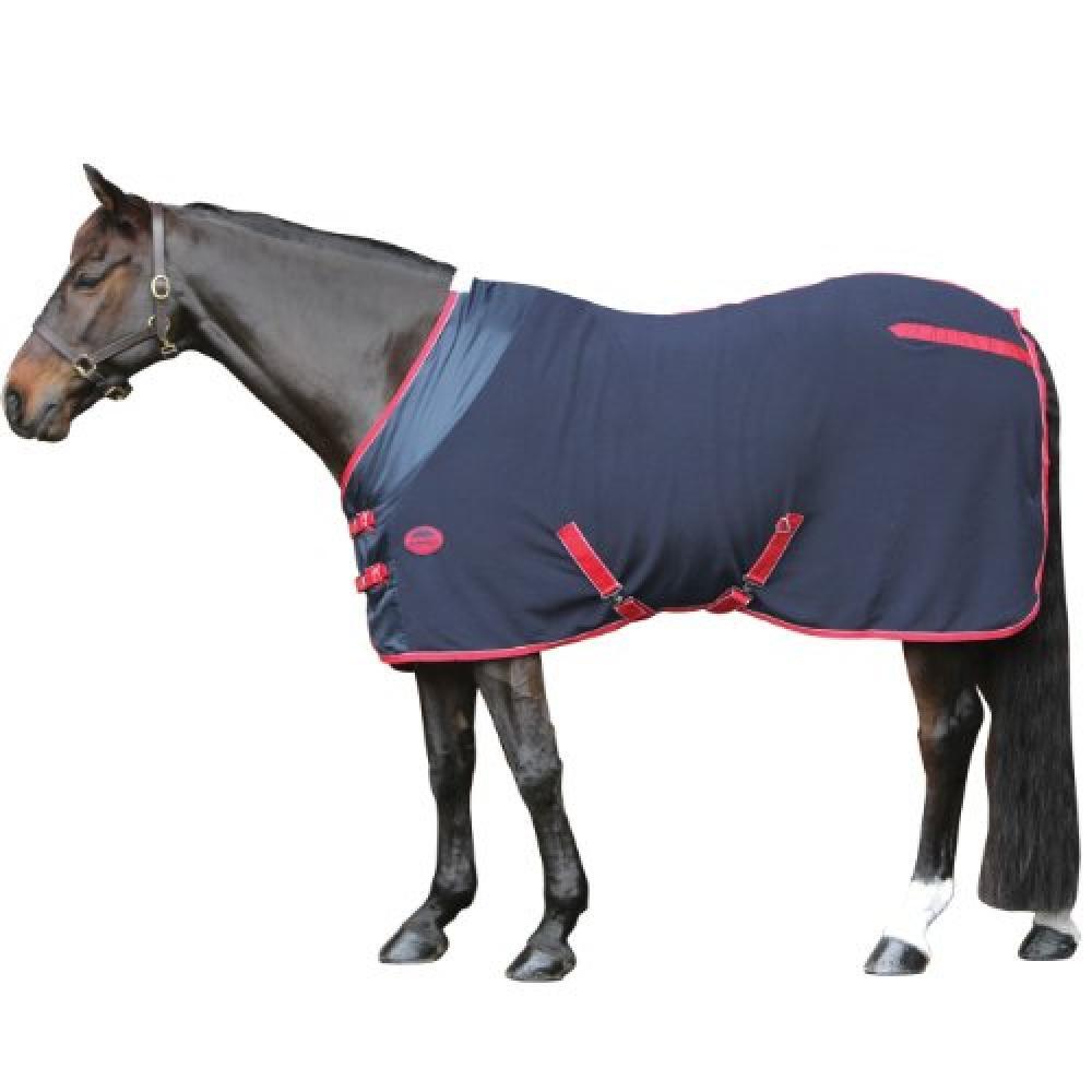 Standard Neck Fleece Cooler Rug (Navy/Red/White) 2/5