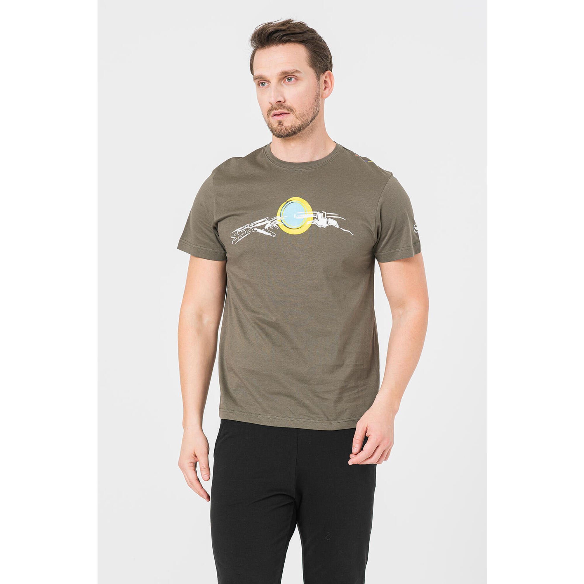 Tricou Casual Mana Bicicleta Barbati Castor Gray-S