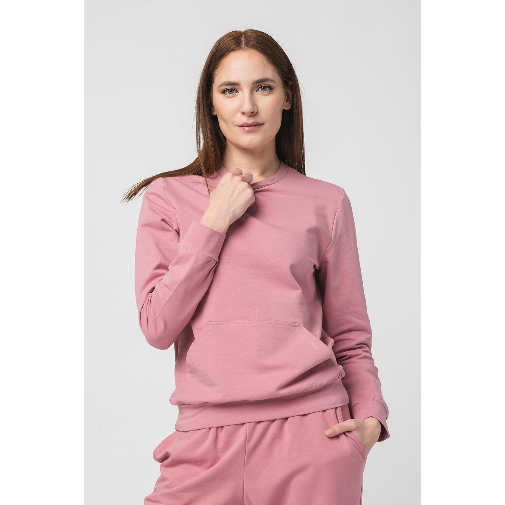 Bluza Coton Casual Femei Pink-L