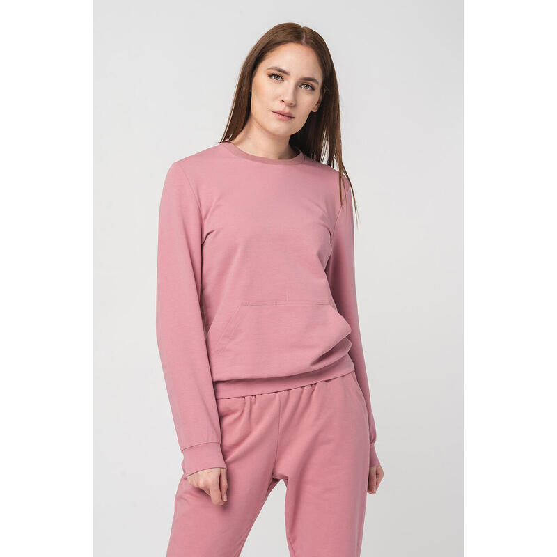 Bluza Coton Casual Femei Pink-XS