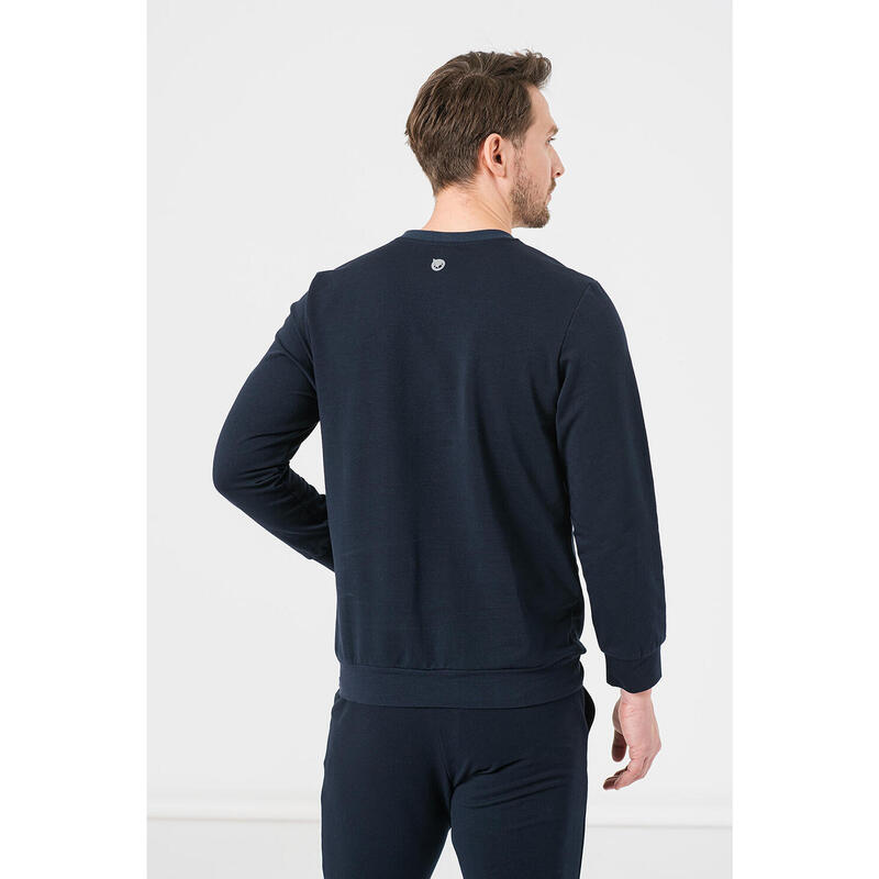 Bluza Coton Casual Barbati Navy-XXL