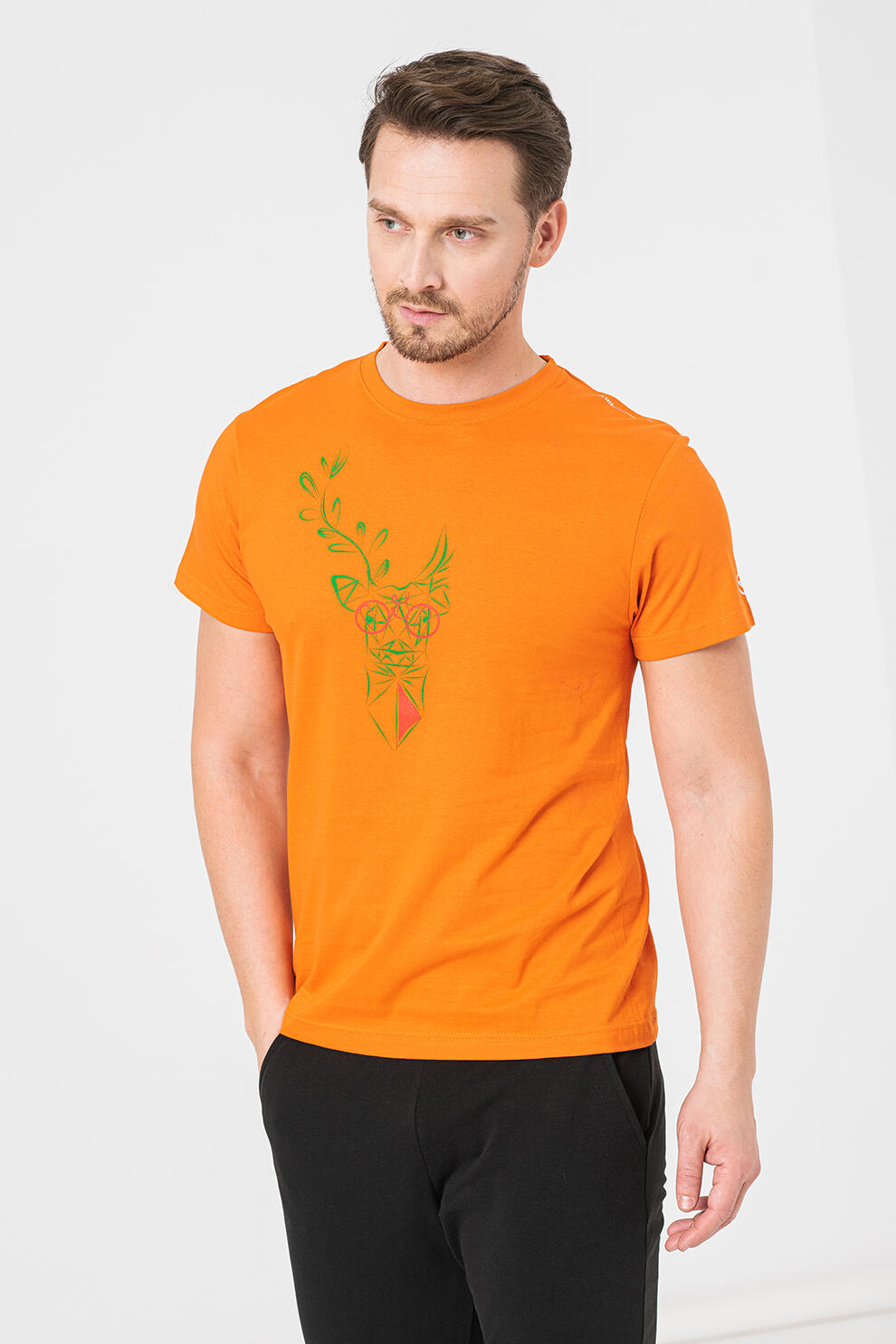Tricou Cerb Familie Barbati Orange-L