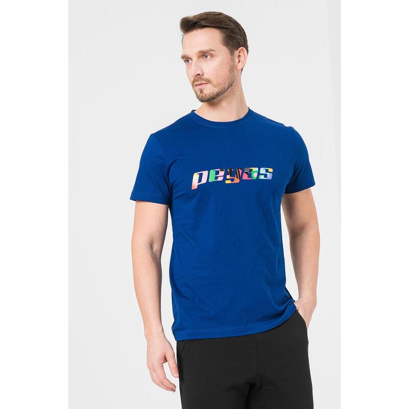 Tricou Logo Multicolor Barbati Royal Blue-L