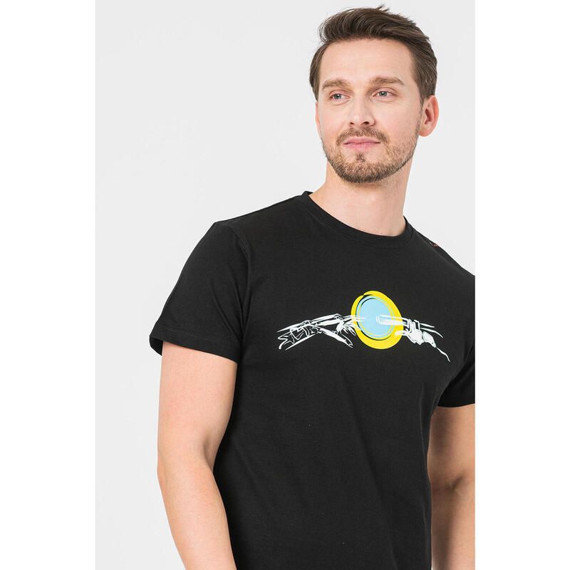 Tricou Casual Mana Bicicleta Barbati Black-M