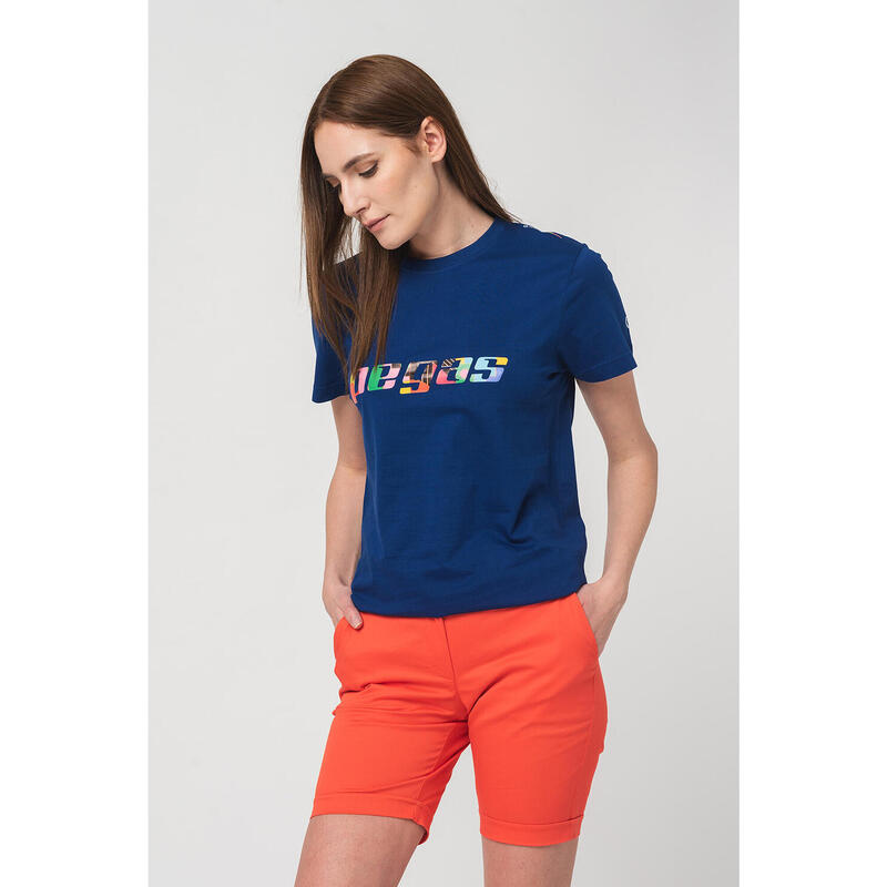 Tricou Logo Multicolor Femei Royal Blue-S