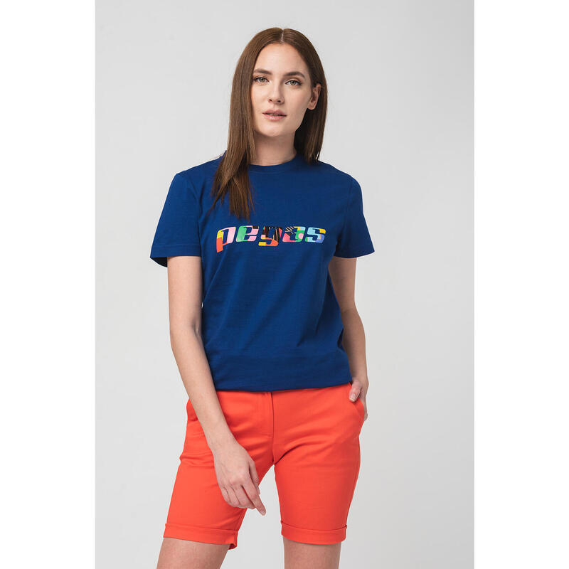 Tricou Logo Multicolor Femei Royal Blue-S